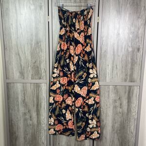 Lascana Venus Floral Strapless Jumpsuit Women's S